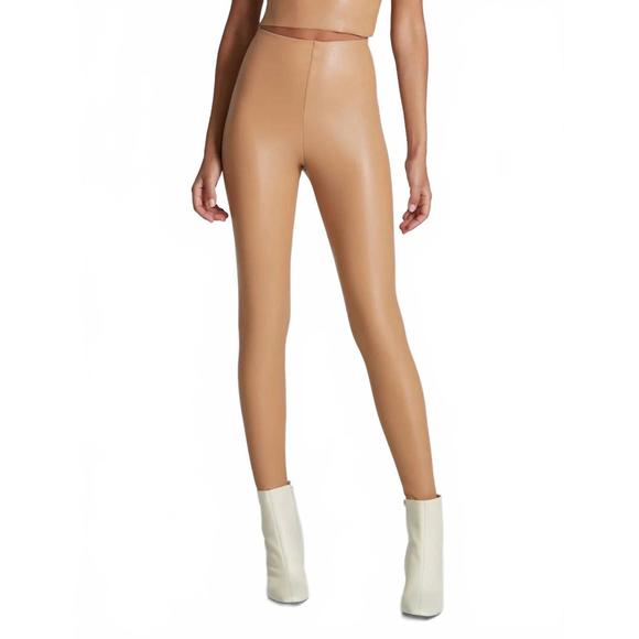 NEW COMMANDO faux leather leggings in camel - Main Image